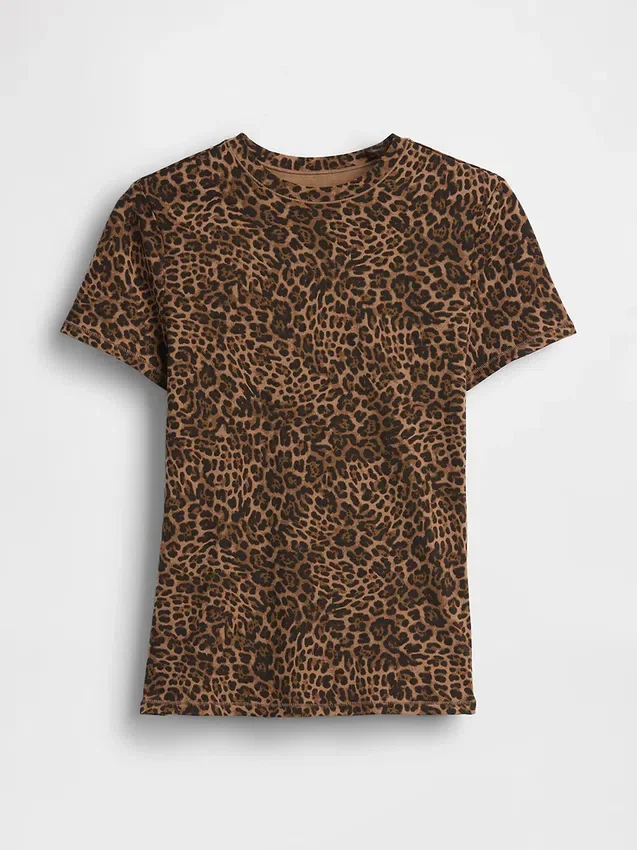 T-skjorte i tettstrikket jersey