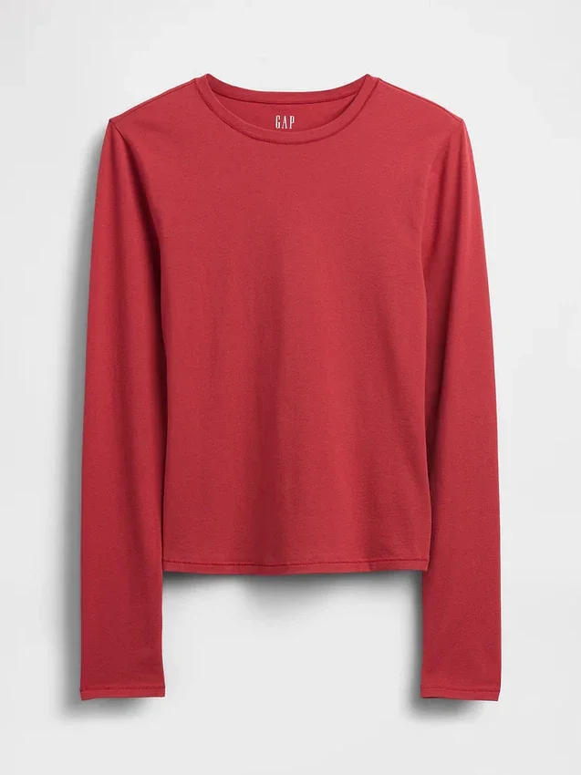 T-skjorte i tettstrikket jersey