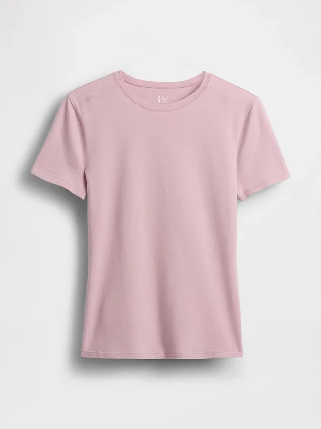 T-skjorte i tettstrikket jersey