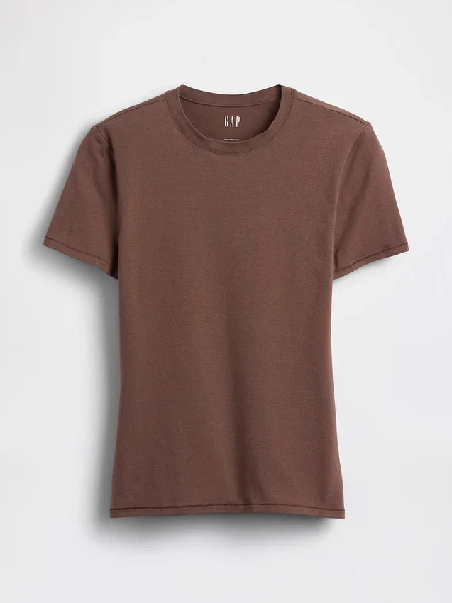 T-skjorte i tettstrikket jersey