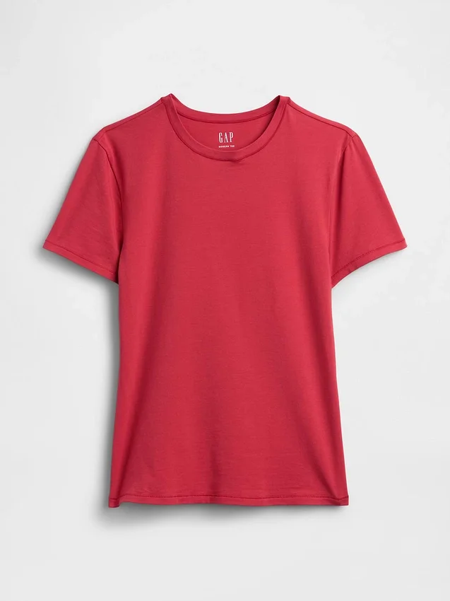 T-skjorte i tettstrikket jersey