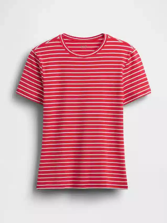 T-skjorte i tettstrikket jersey