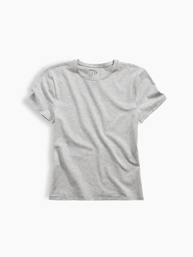 T-skjorte i tettstrikket jersey