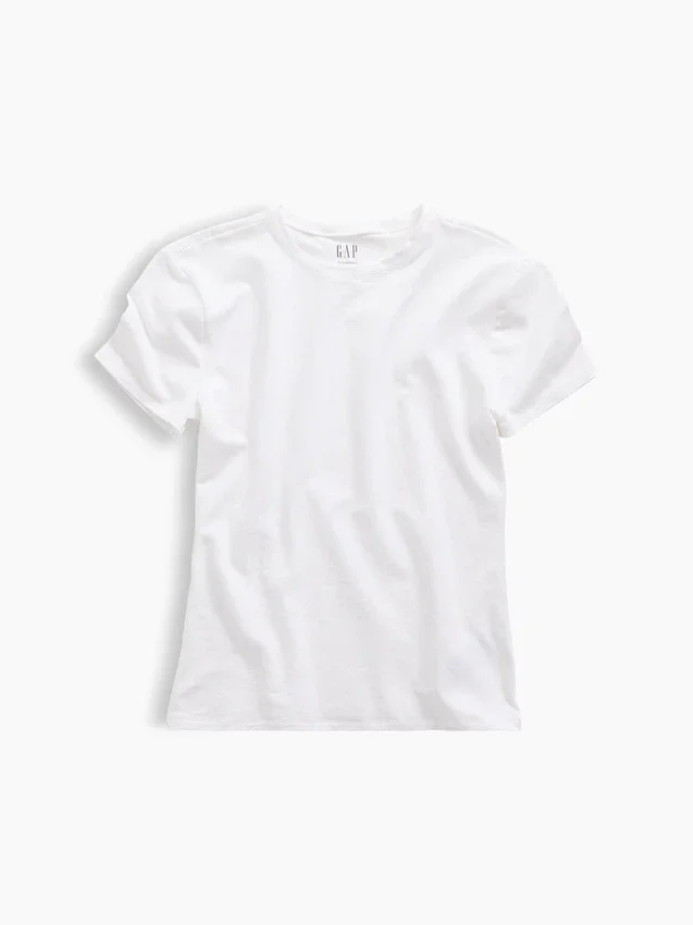 T-skjorte i tettstrikket jersey