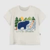 T-skjorte med «Bear in Woods»-motiv for småbarn