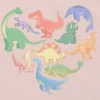 T-skjorte med «Dino Hearts»-motiv for småbarn