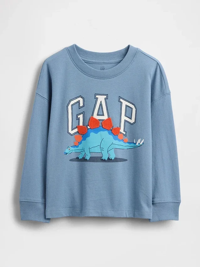 T-skjorte med dinosaurlogo for Baby og Småbarn