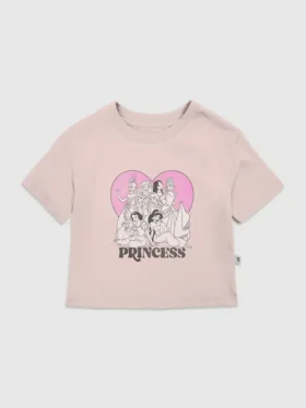 T-skjorte med Disney-prinsesse-hjerte-motiv for småbarn