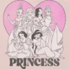 T-skjorte med Disney-prinsesse-hjerte-motiv for småbarn
