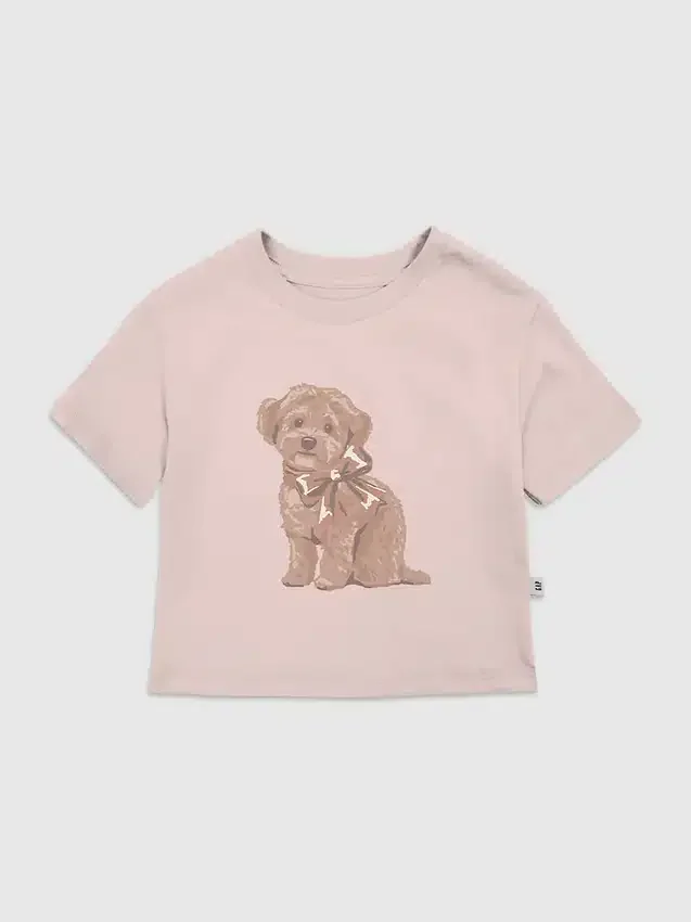 T-skjorte med «Doggie Bow»-motiv for småbarn