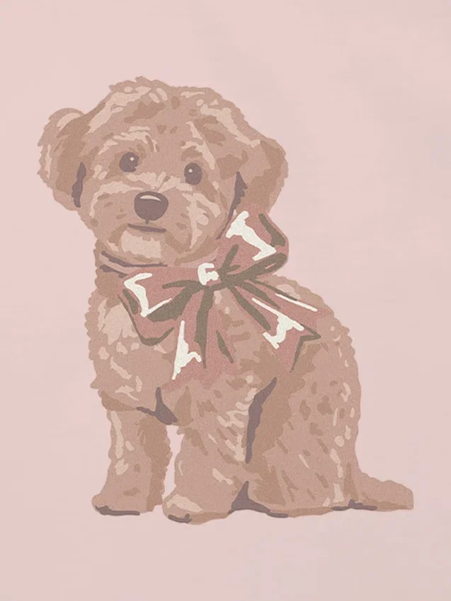 T-skjorte med «Doggie Bow»-motiv for småbarn