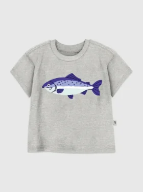 T-skjorte med fiskemotiv for småbarn