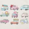 T-skjorte med grafisk trykk for småbarn: «Trucks and Cars»