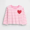T-skjorte med hjerte på lommen for Baby og Småbarn – Mix & Match
