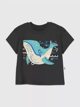 T-skjorte med «Its a Whale»-motiv for småbarn