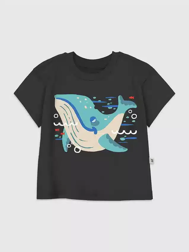 T-skjorte med «Its a Whale»-motiv for småbarn