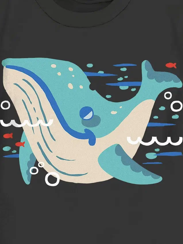 T-skjorte med «Its a Whale»-motiv for småbarn
