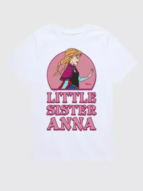 T-skjorte med kort erme og «Frozen»-motiv for småbarn: Lillesøster Anna Shorts