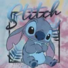 T-skjorte med «Lilo og Stitch»-trykk i tie-dye-stil for barn