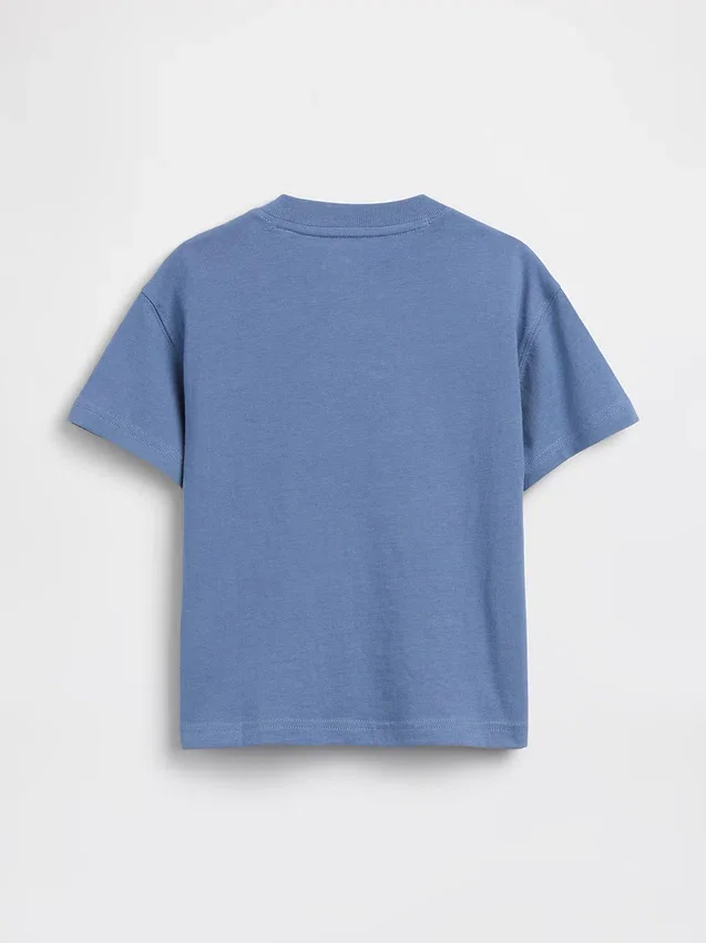 T-skjorte med lomme og henley-krage for Baby og Småbarn
