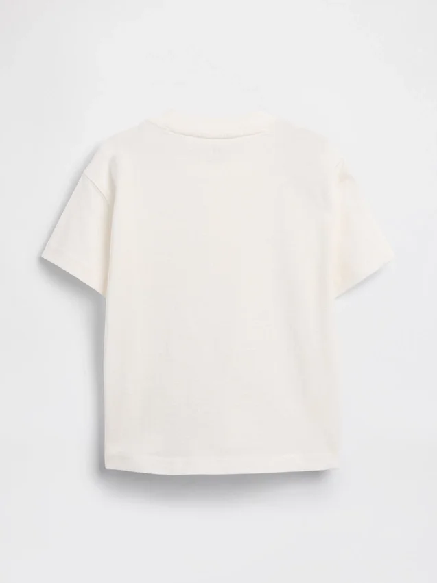 T-skjorte med lomme og henley-krage for Baby og Småbarn