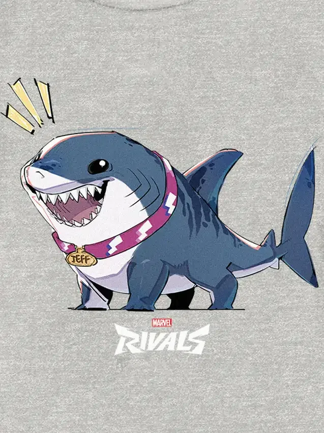T-skjorte med «Marvel Rivals Jeff the Shark»-motiv for småbarn