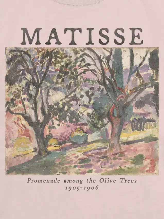 T-skjorte med «Matisse Olive Trees»-motiv for barn
