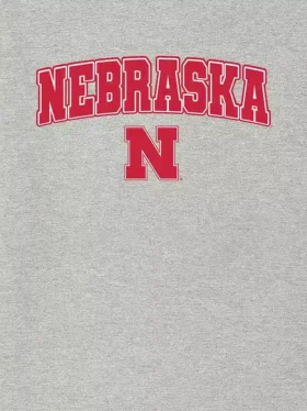 T-skjorte med mørk grafikk av University of Nebraska-Arch Logo