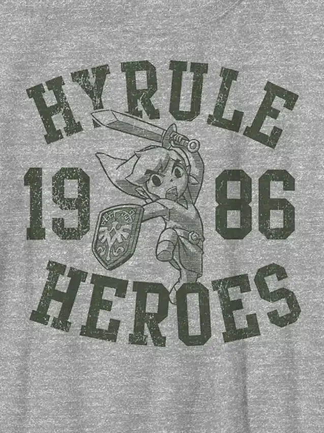 T-skjorte med «Nintendo Zelda Hyrule Heroes»-motiv for barn