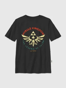 T-skjorte med «Nintendo Zelda Hyrule Kingdom»-motiv for barn