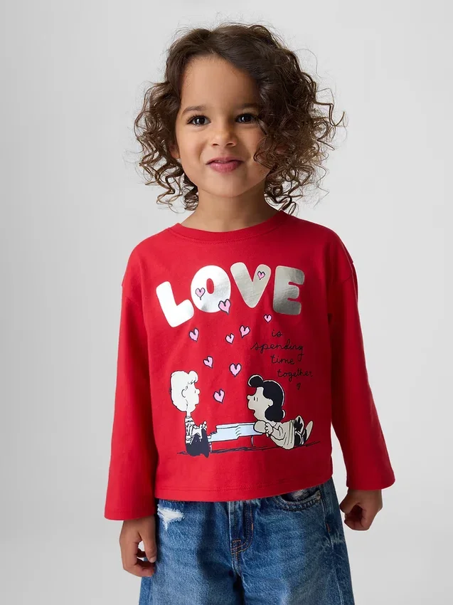 T-skjorte med Peanuts-motiv for Baby og Småbarn
