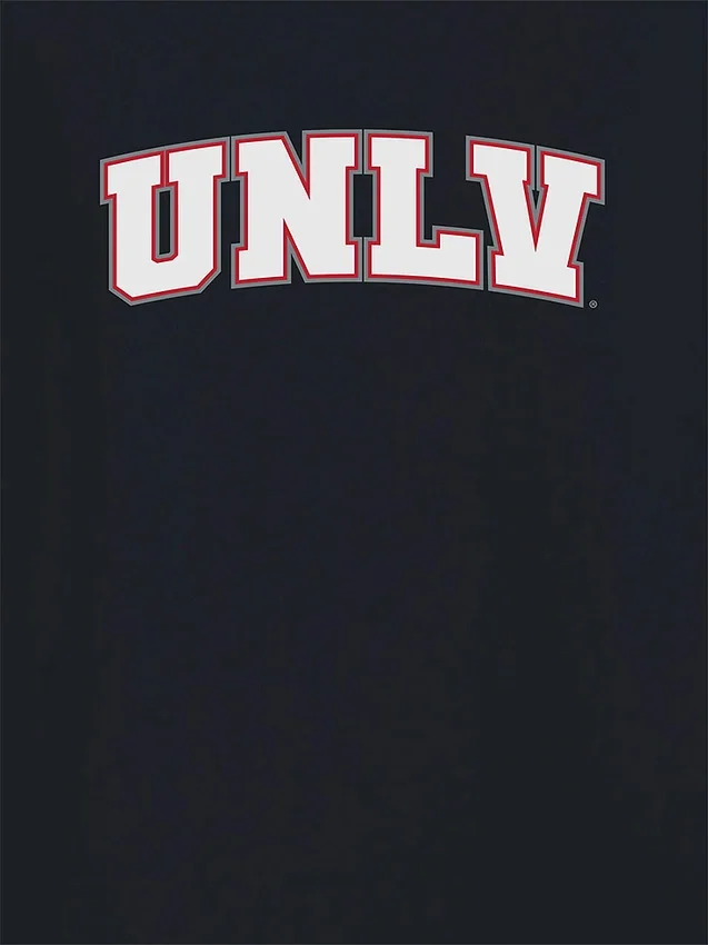 T-skjorte med sekundær grafikk: University of Nevada Las Vegas Arch Logo