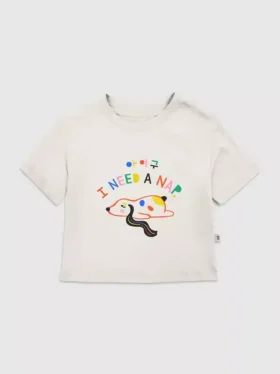 T-skjorte med «Sleepy Puppy»-motiv for småbarn