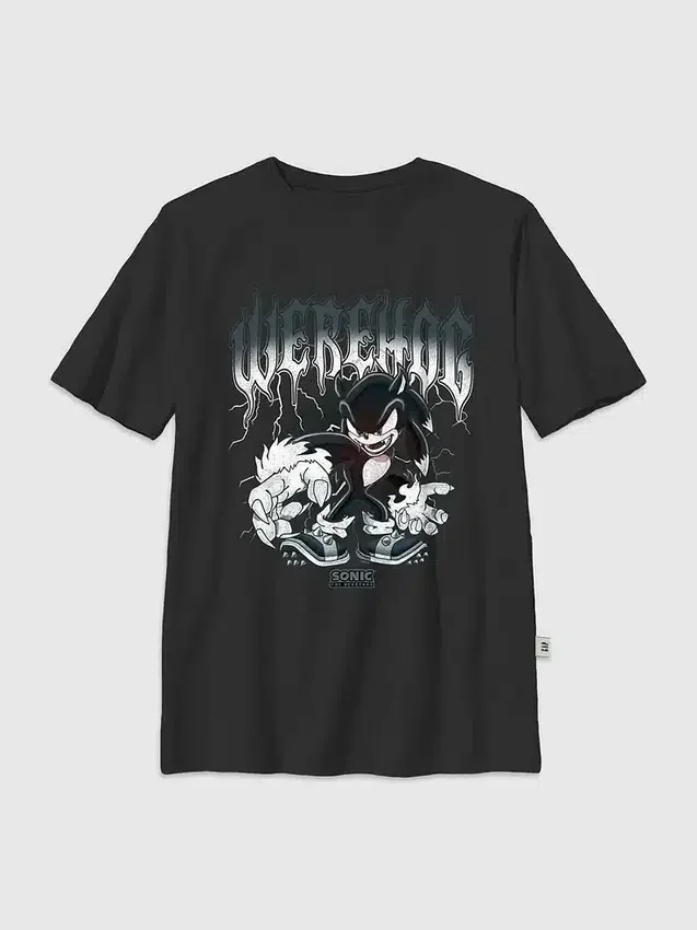 T-skjorte med Sonic the Hedgehog-grafikk i metall for barn