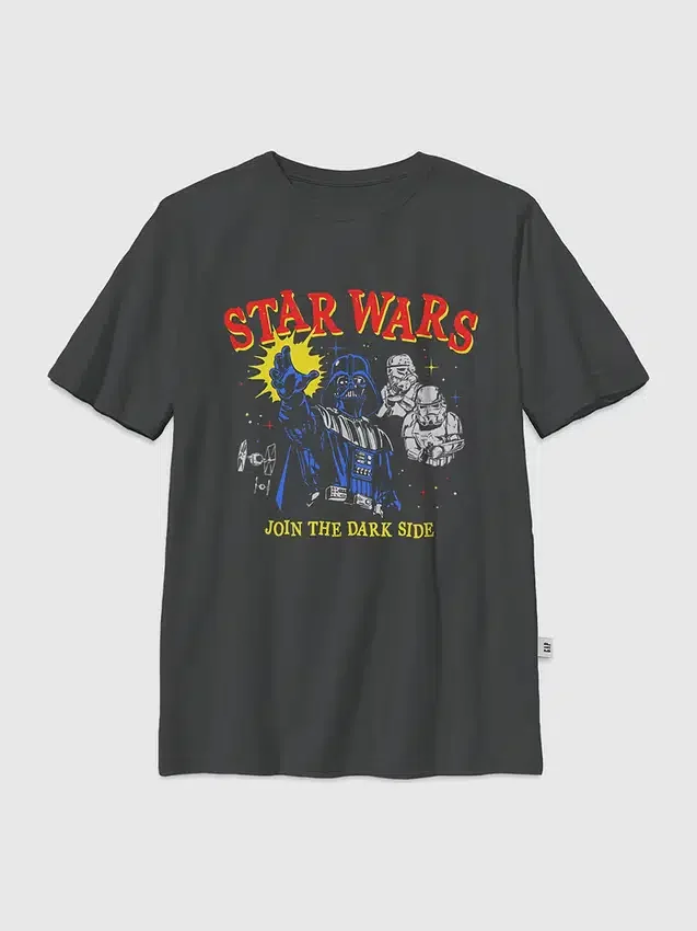 T-skjorte med «Star Wars Darkside»-motiv for barn