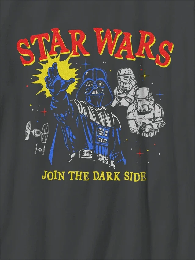 T-skjorte med «Star Wars Darkside»-motiv for barn