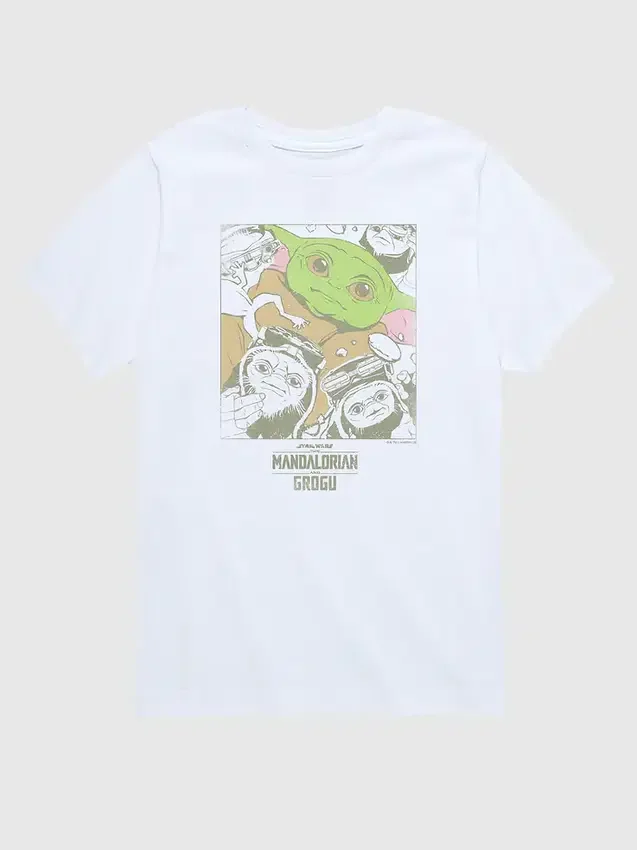 T-skjorte med «Star Wars: Grogu og venner»-motiv for barn