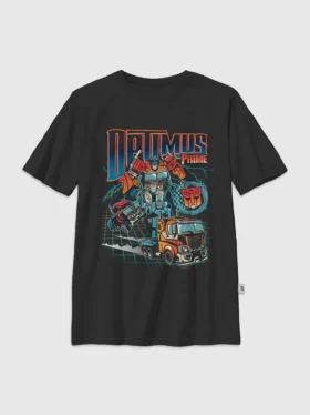 T-skjorte med «Transformers Optimus Prime Speed»-motiv for barn