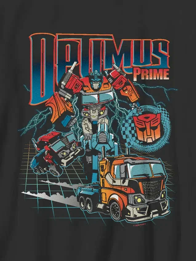 T-skjorte med «Transformers Optimus Prime Speed»-motiv for barn