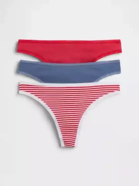 Tanga i økologisk stretchbomull (3-pakning)