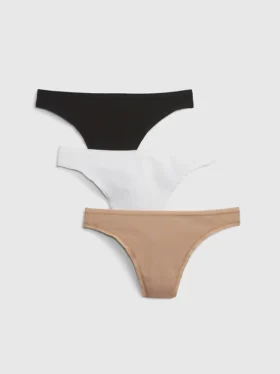 Tanga i økologisk stretchbomull (3-pakning)