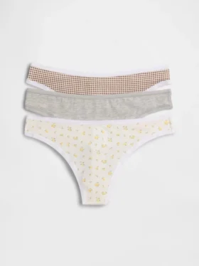 Tanga i økologisk stretchbomull (3-pakning)
