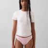 Tanga i økologisk stretchbomull med blonder
