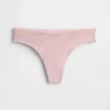 Tanga i økologisk stretchbomull med blonder