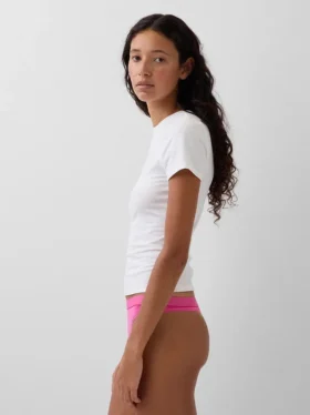 Tanga i økologisk stretchbomull med logo
