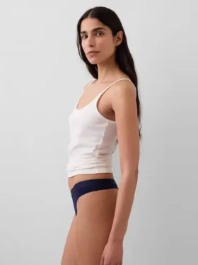 Tanga i økologisk stretchbomull med logo