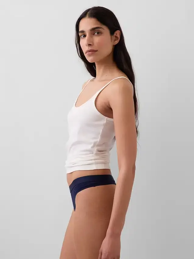 Tanga i økologisk stretchbomull med logo