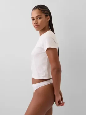Tanga i økologisk stretchbomull med logo