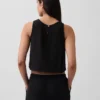 Tanktop i bomullsgasbind med racerrygg