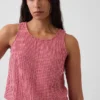 Tanktop i bomullsgasbind med racerrygg